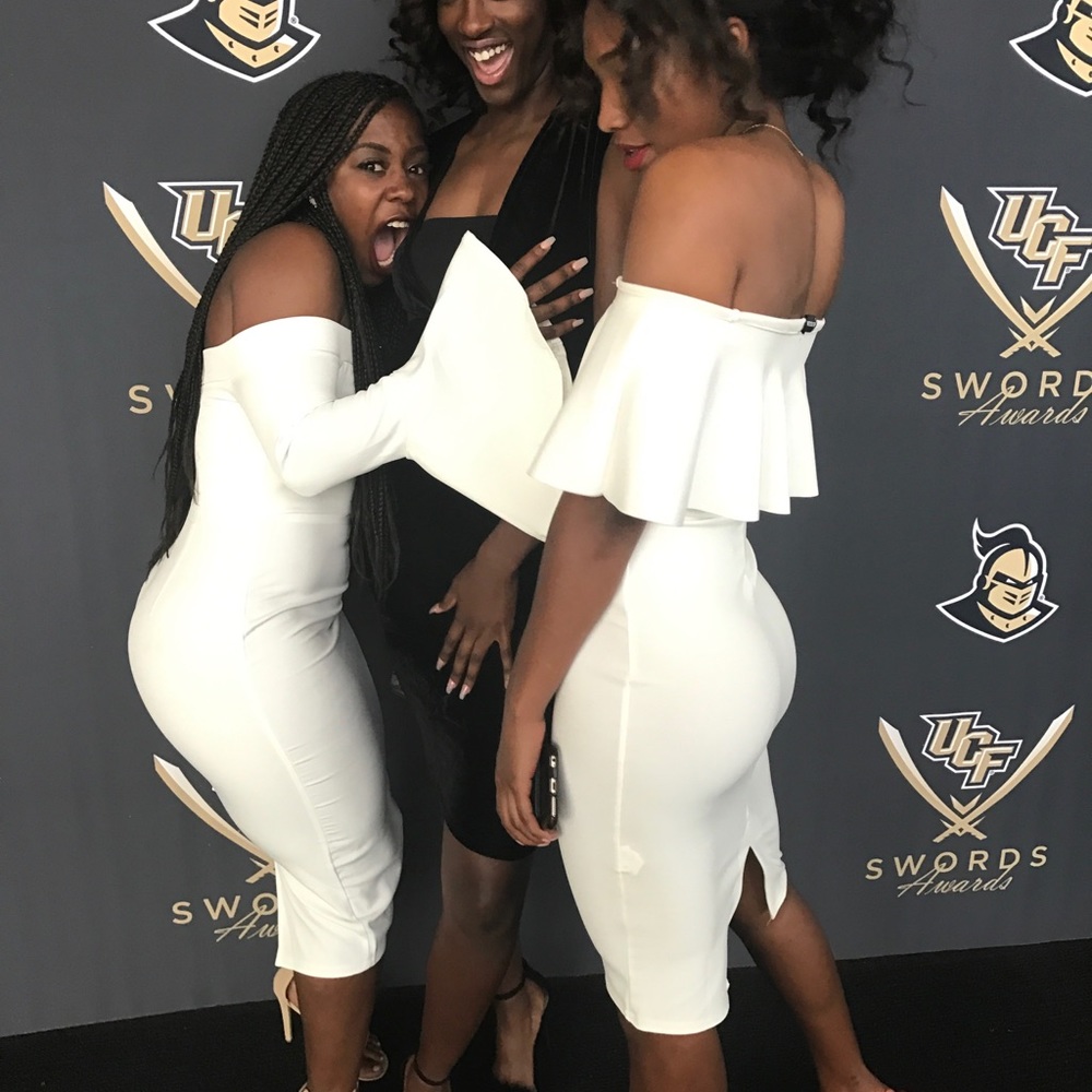 White off the shoulder dress